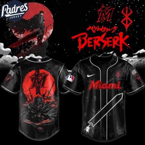 Miami Marlins MLB X Berserk Personalized Baseball Jersey