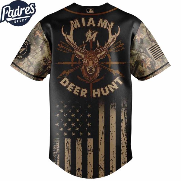 Miami Marlins MLB X Deer Hunting Personalized Baseball Jersey 2