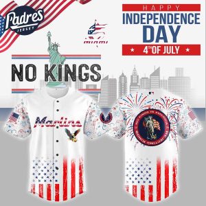 Miami Marlins MLB X The 4th Of July X Military Custom Baseball Jersey