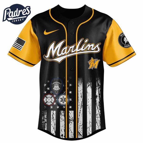 Miami Marlins MLB x First Responders Baseball Jersey 3