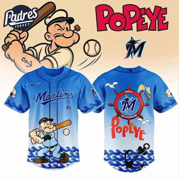 Miami Marlins MLB x Popeye Baseball Jersey