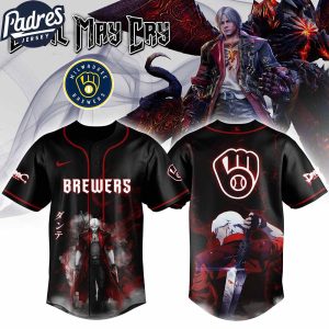 Milwaukee Brewers MLB X Dante Devil May Cry Personalized Baseball Jersey