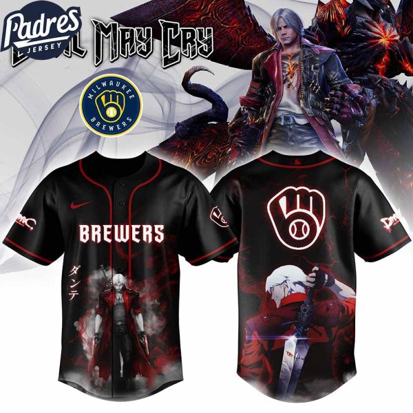 Milwaukee Brewers MLB X Dante Devil May Cry Personalized Baseball Jersey