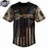 Milwaukee Brewers MLB X Deer Hunting Personalized Baseball Jersey 3