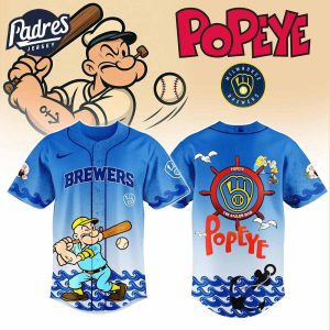 Milwaukee Brewers MLB x Popeye Baseball Jersey