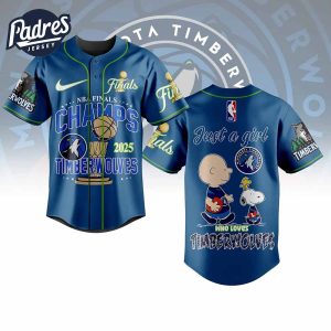 Minnesota Timberwolves NBA 2025 Baseball Jersey 1