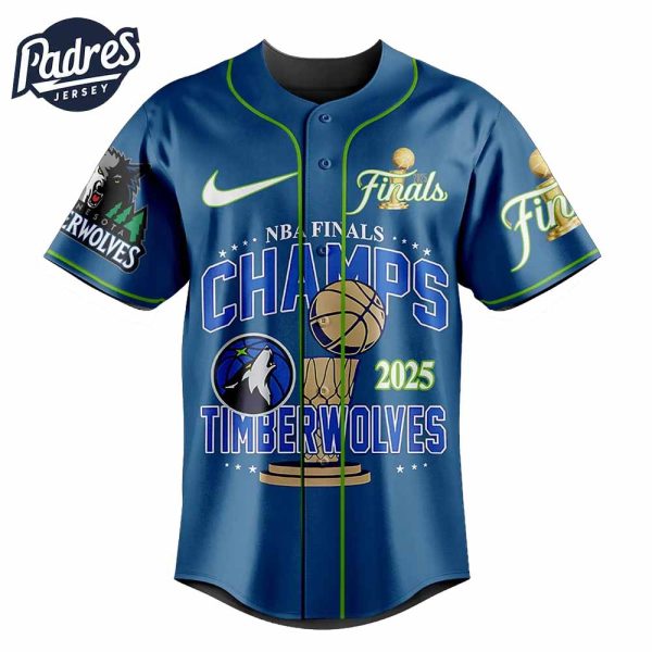 Minnesota Timberwolves NBA 2025 Baseball Jersey 2