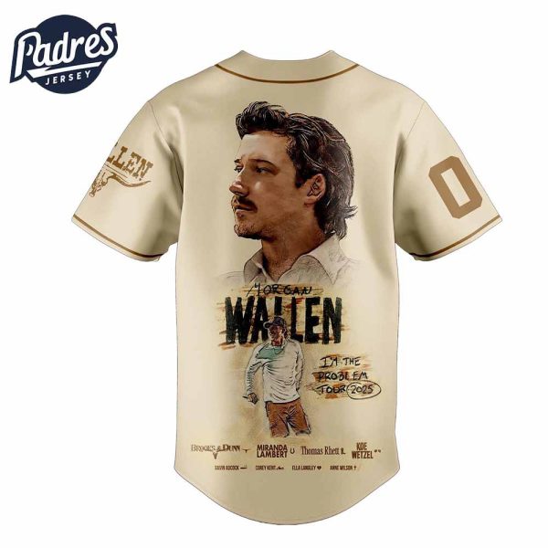 Morgan Wallen Baseball Jersey I'm The Problem Tour 2025 Edition 3