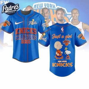 New York Knicks Champions 2025 Baseball Jersey 1