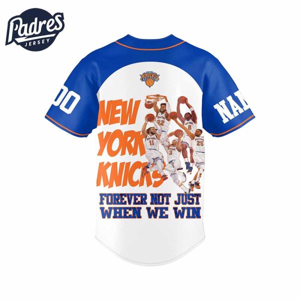 New York Knicks NBA Baseball Jersey Outfit 2025 3