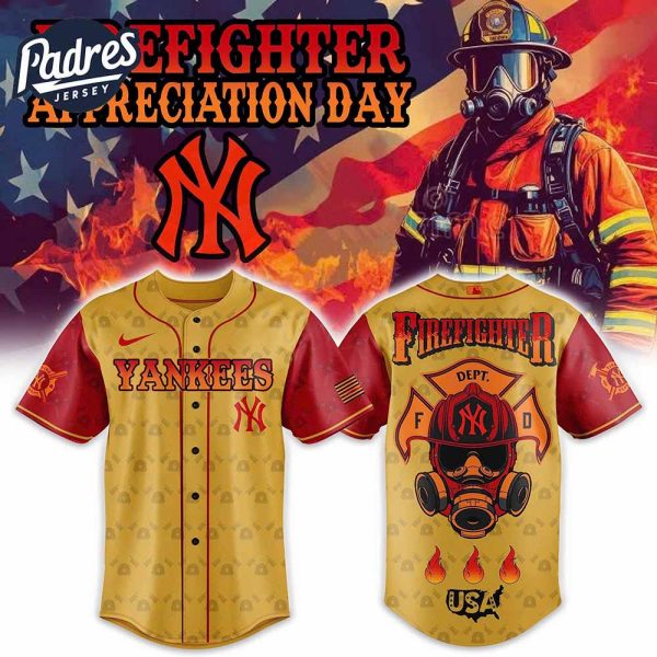 New York Yankees Firefighter Appreciation Day Baseball Jersey