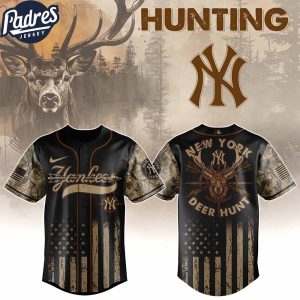New York Yankees MLB X Deer Hunting Personalized Baseball Jersey 1