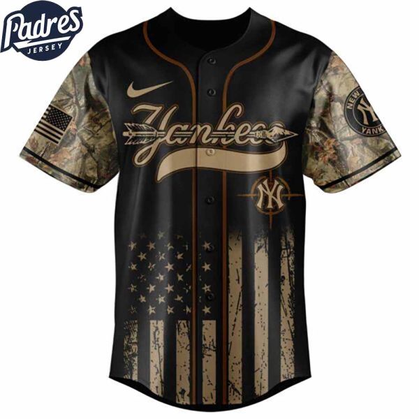New York Yankees MLB X Deer Hunting Personalized Baseball Jersey 2