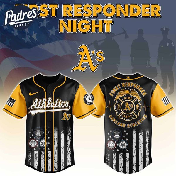 Oakland Athletics MLB x First Responders Baseball Jersey 1