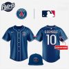 Paris Saint Germain x MLB Club World Cup Game Road Baseball Jersey 1