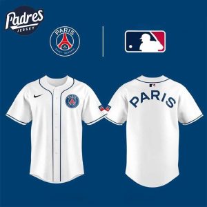Paris Saint Germain x MLB Nike Club World Cup White Baseball Jersey 1