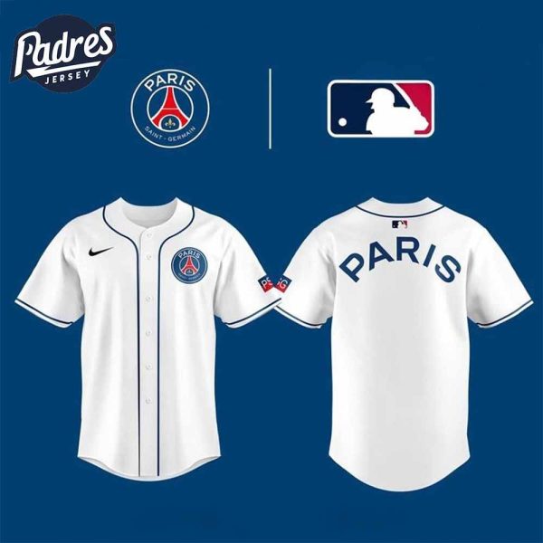 Paris Saint Germain x MLB Nike Club World Cup White Baseball Jersey 1