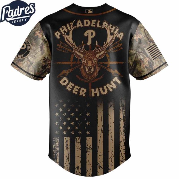 Philadelphia Phillies MLB X Deer Hunting Personalized Baseball Jersey 2