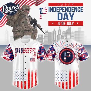 Pittsburgh Pirates MLB X The 4th Of July X Military Personalized Baseball Jersey