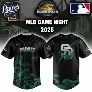 San Diego Padres X Jurassic World Baseball Jersey Colab 2025