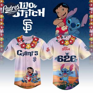 San Francisco Giants MLB X Lilo Stitch Personalized Baseball Jersey