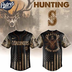 Seattle Mariners MLB X Deer Hunting Personalized Baseball Jersey 1