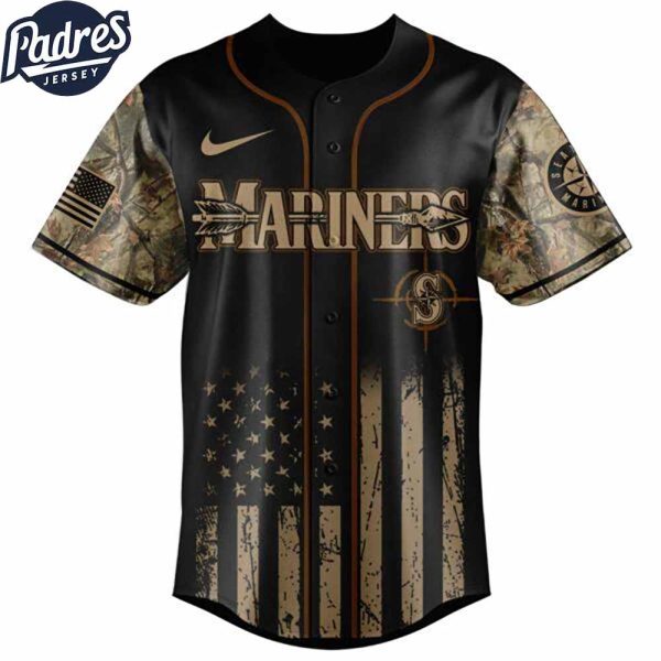 Seattle Mariners MLB X Deer Hunting Personalized Baseball Jersey 3