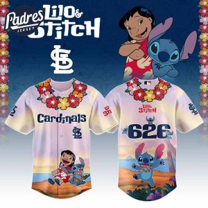 St Louis Cardinals MLB X Lilo Stitch Personalized Baseball Jersey