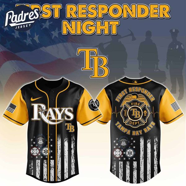 Tampa Bay Rays MLB x First Responders Baseball Jersey 1