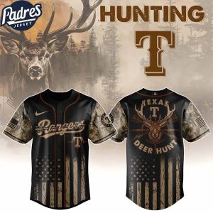 Texas Rangers MLB X Deer Hunting Personalized Baseball Jersey 1
