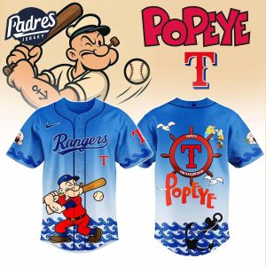Texas Rangers MLB x Popeye Baseball Jersey