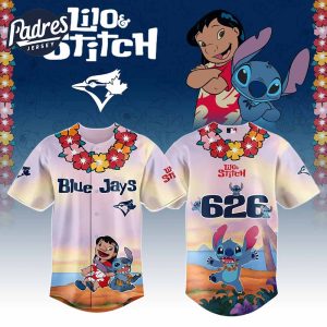 Toronto Blue Jays MLB X Lilo Stitch Personalized Baseball Jersey