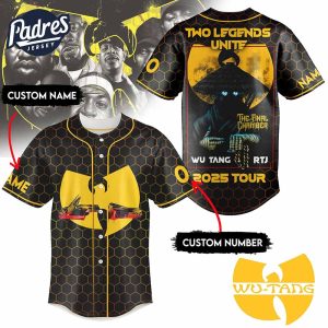 Wu Tang 2025 Tour Baseball Jersey 1