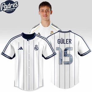 Arda Gler 15 Real Madrid Custom Baseball Jersey