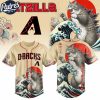 Arizona Diamondbacks MLB X Catzilla Personalized Baseball Jersey