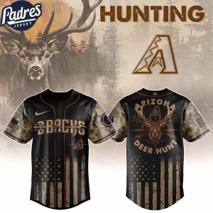 Arizona Diamondbacks MLB X Deer Hunting Personalized Baseball Jersey 1