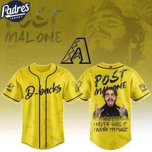 Arizona Diamondbacks MLB X Post Malone Tour Custom Baseball Jersey