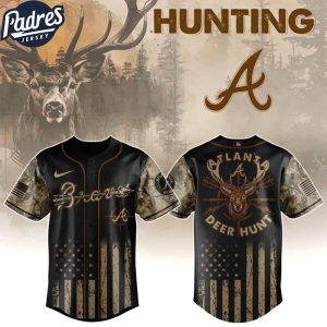 Atlanta Braves MLB X Deer Hunting Personalized Baseball Jersey 1