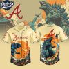Atlanta Braves MLB X Godzilla Custom New Baseball Jersey