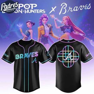 Atlanta Braves MLB X Kpop Demon Hunters Custom Baseball Jersey 1