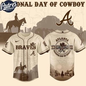 Atlanta Braves MLB X National Day Of Cowboy Personalized Baseball Jersey