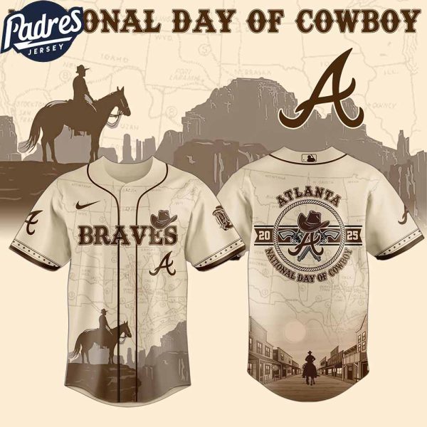 Atlanta Braves MLB X National Day Of Cowboy Personalized Baseball Jersey