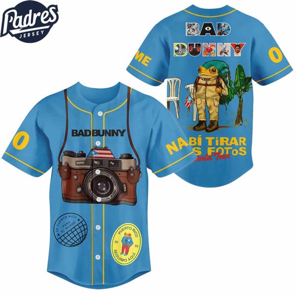 Bad Bunny Debi Tirar Mas Fotos World Tour Baseball Jersey 3