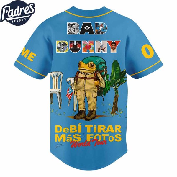 Bad Bunny Debi Tirar Mas Fotos World Tour Baseball Jersey 4