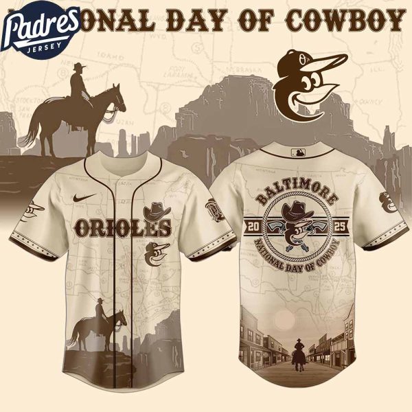 Baltimore Orioles MLB X National Day Of Cowboy Personalized Baseball Jersey