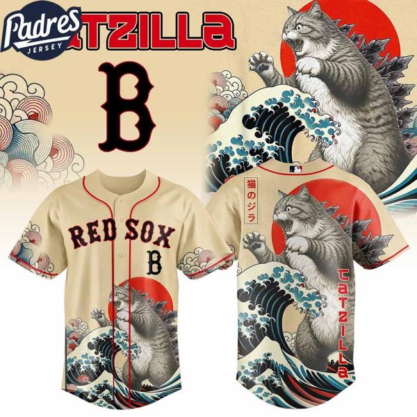 Boston Red Sox MLB X Catzilla Personalized Baseball Jersey