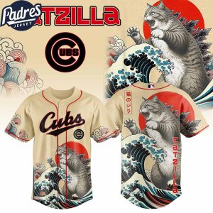 Chicago Cubs MLB X Catzilla Personalized Baseball Jersey