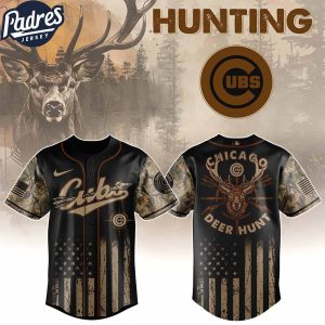 Chicago Cubs MLB X Deer Hunting Personalized Baseball Jersey 1