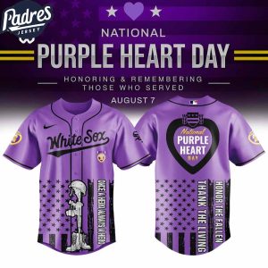 Chicago White Sox MLB X Purple Heart Day Personalized Baseball Jersey