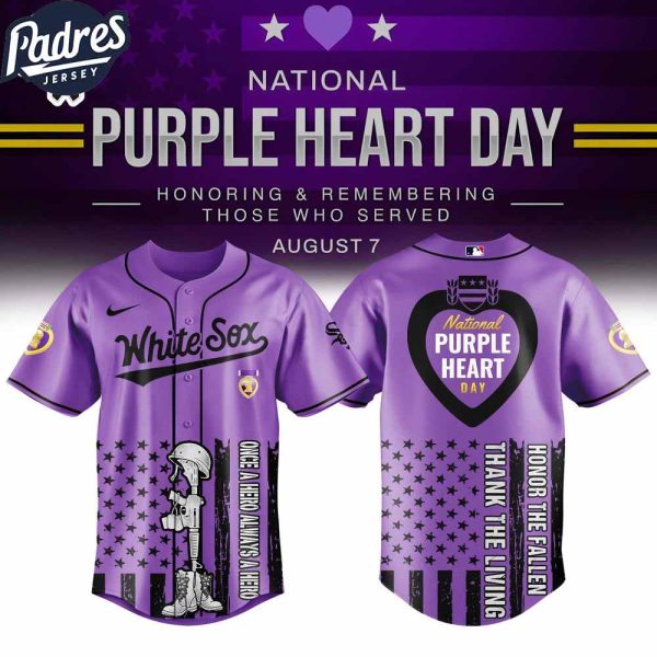 Chicago White Sox MLB X Purple Heart Day Personalized Baseball Jersey